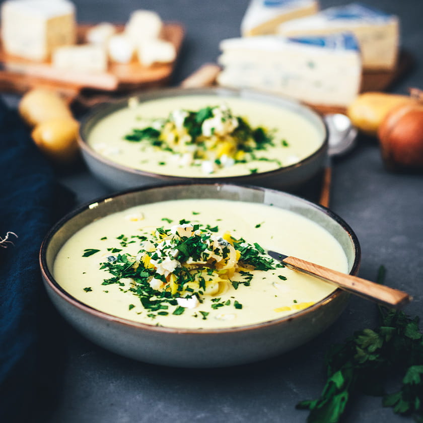 Kartoffel-Lauch-Suppe Mit CAMBOZOLA